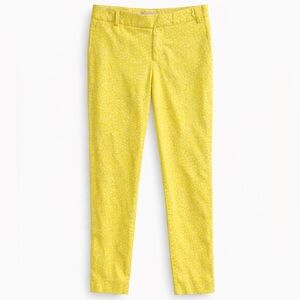 GAP Slim Fit Cropped Pants Yellow White Print 6P
